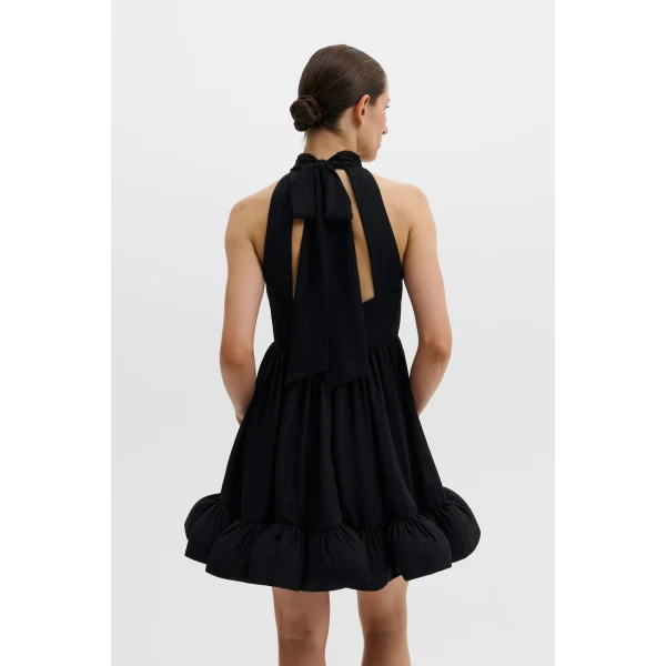 By Malina Fern Mini Dress in Black, view 4