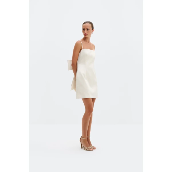 By Malina Florinna Mini Dress in Vanilla, view 2