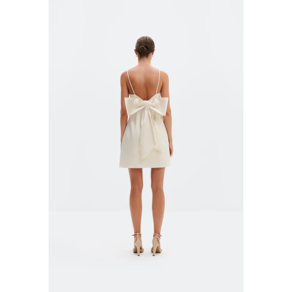 By Malina Florinna Mini Dress in Vanilla, view 5