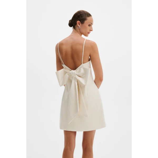 By Malina Florinna Mini Dress in Vanilla, view 6