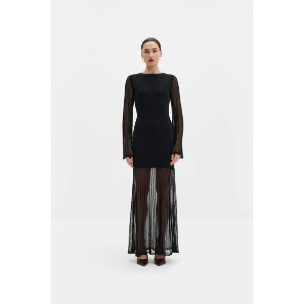 By Malina Haisley Maxi Dress in Black, view 2
