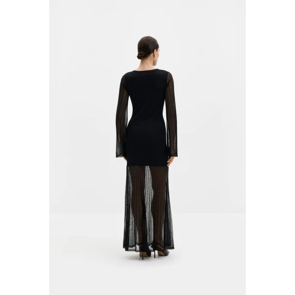 By Malina Haisley Maxi Dress in Black, view 3