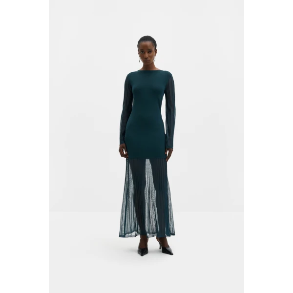 By Malina Haisley Maxi Dress in Teal, view 2