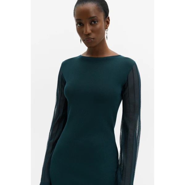 By Malina Haisley Maxi Dress in Teal, view 4