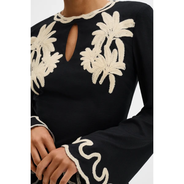 By Malina Henny Mini Dress in Black, view 6