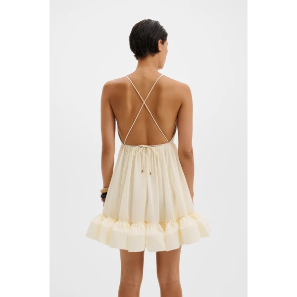 By Malina Hera Mini Dress in Pearl, view 4