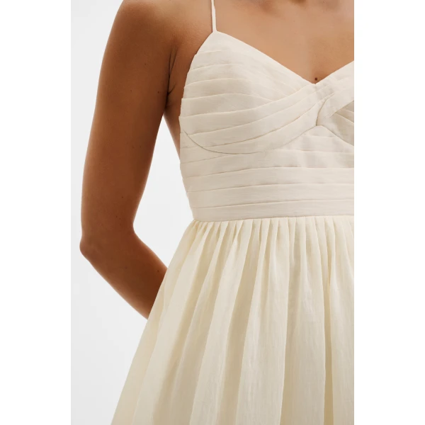 By Malina Hera Mini Dress in Pearl, view 5