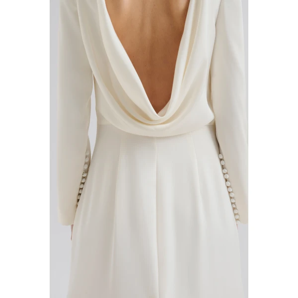 By Malina Hermine Gown in Cream, view 4