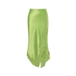 By Malina Heylin Midi Skirt in Lime
