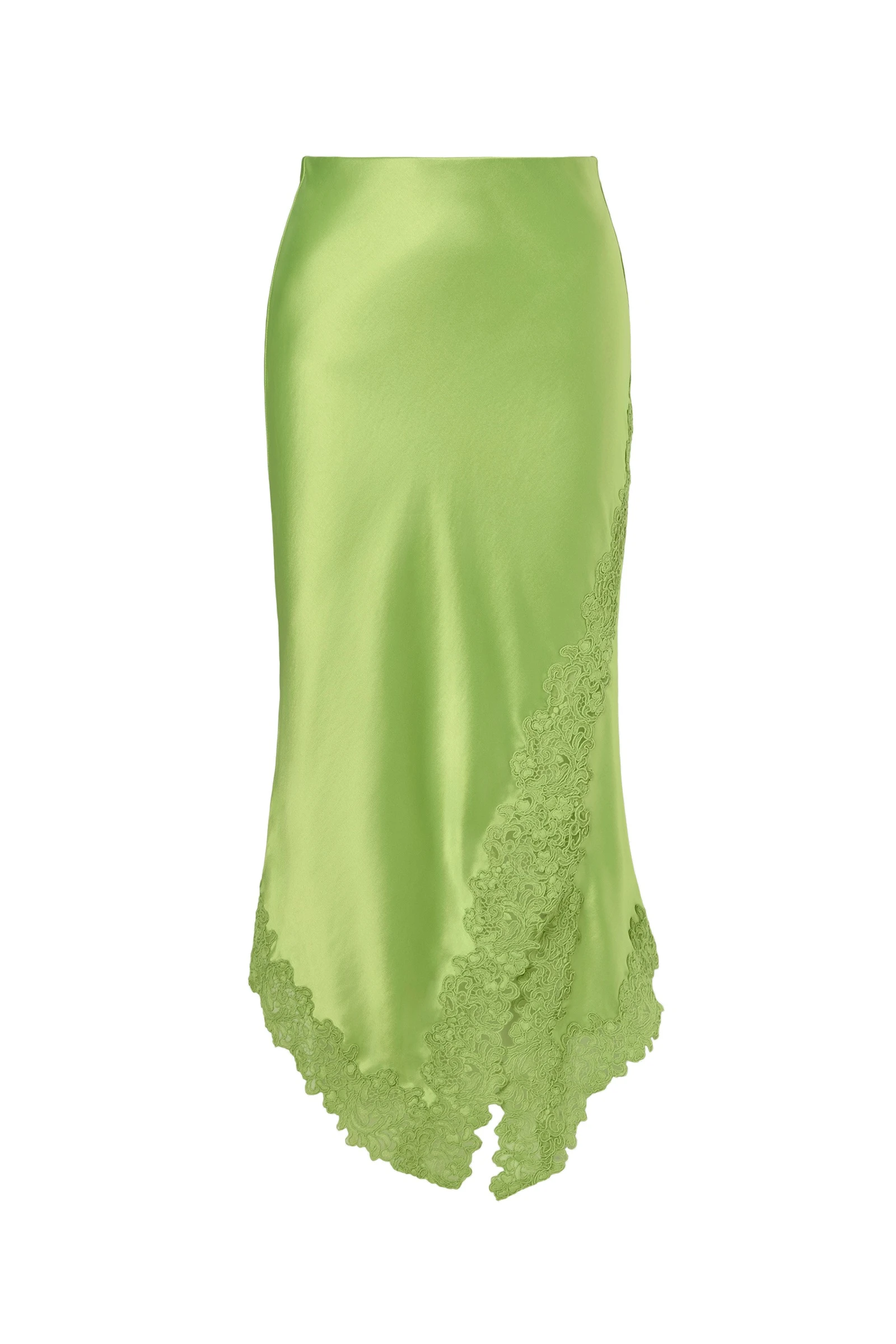 By Malina Heylin Midi Skirt in Lime By Malina Heylin Midi Skirt in Lime