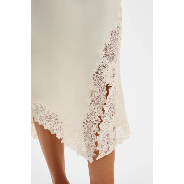 By Malina Heylin Midi Skirt in Pearl, view 5