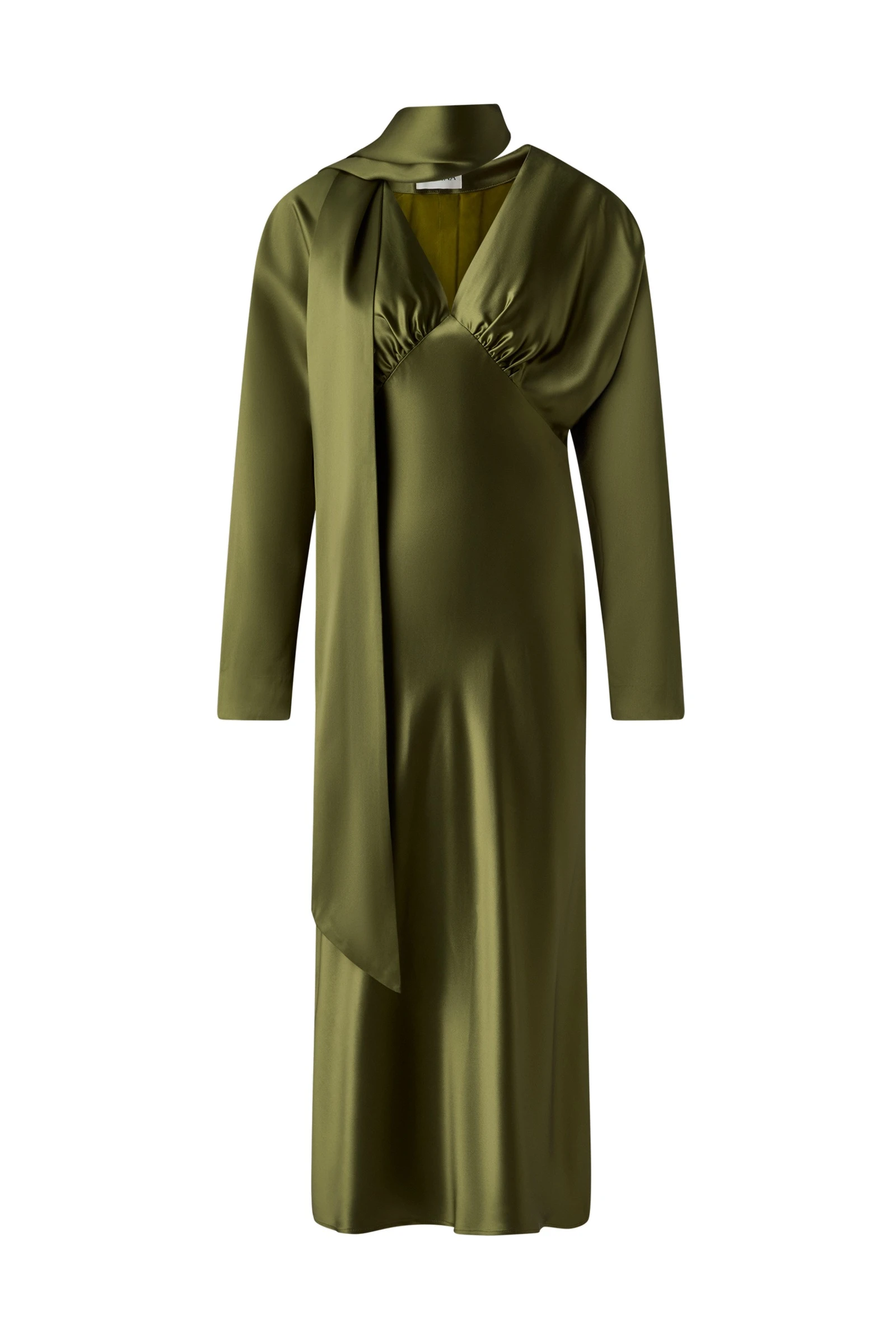 By Malina Ingrid Midi Dress in Moss Green By Malina Ingrid Midi Dress in Moss Green