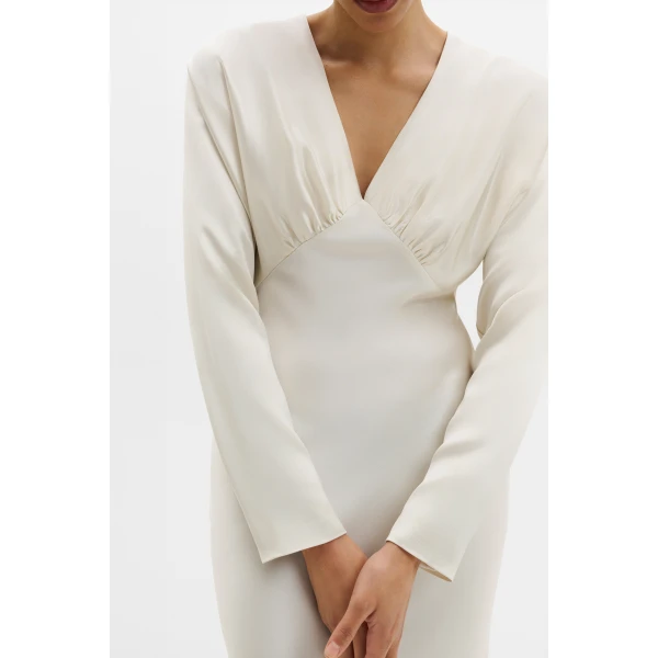 By Malina Ingrid Midi Dress in Pearl, view 4