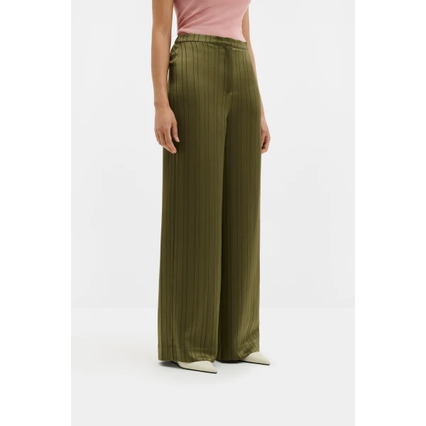 By Malina Izabelle Trousers in Moss Green, view 3
