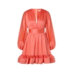 By Malina Jadie Mini Dress in Coral