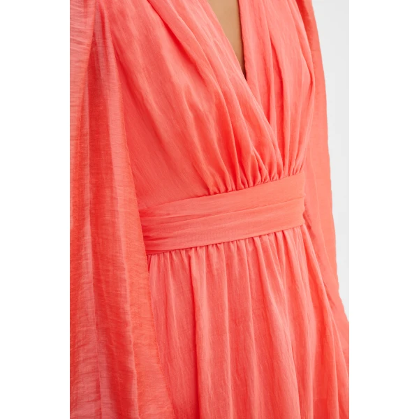 By Malina Jadie Mini Dress in Coral, view 5