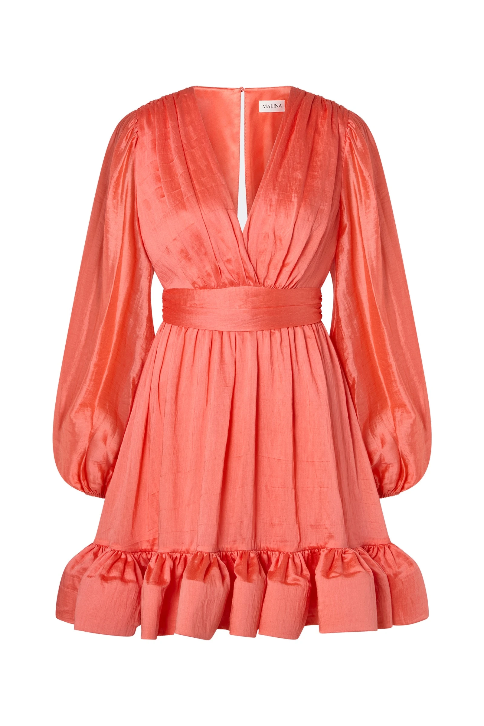 By Malina Jadie Mini Dress in Coral By Malina Jadie Mini Dress in Coral