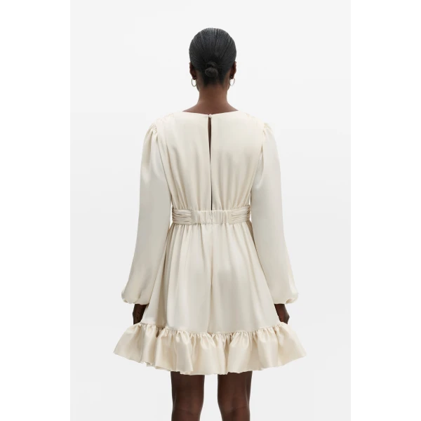 By Malina Jadie Mini Dress in Cream, view 4