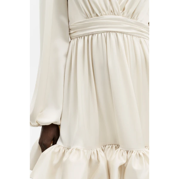 By Malina Jadie Mini Dress in Cream, view 5