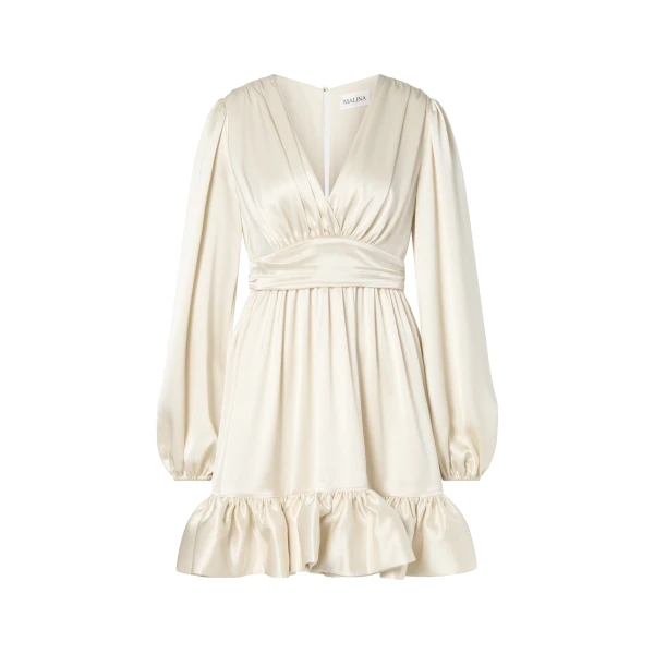 By Malina Jadie Mini Dress in Cream