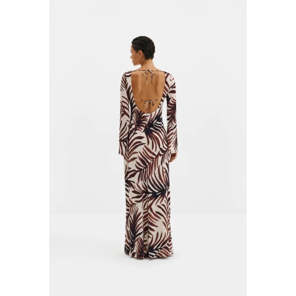 By Malina Jennelie Maxi Dress in Burnt Leaf, view 2