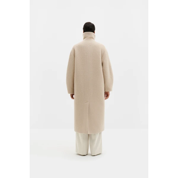 By Malina Jennifer Coat in Light Taupe, view 3