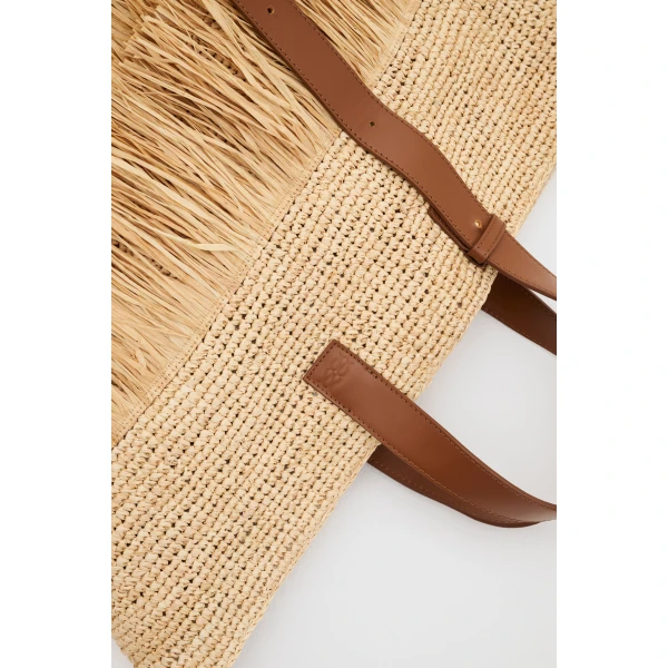 By Malina Jina Raffia Tote Bag in Natural, view 5