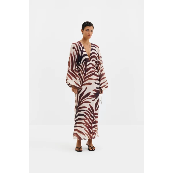 By Malina Joseline Maxi Kaftan in Burnt Leaf, view 2