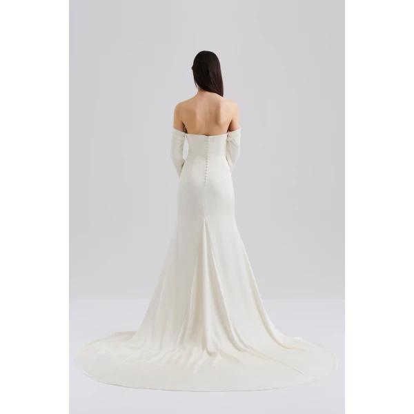By Malina Josephine Gown in Cream, view 4