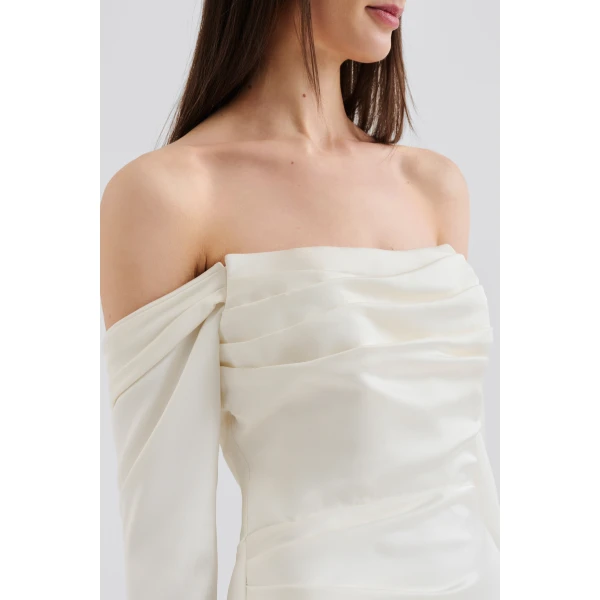 By Malina Josephine Gown in Cream, view 5