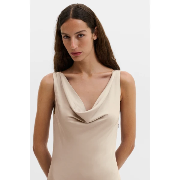 By Malina Leah Maxi Dress in Champagne, view 4