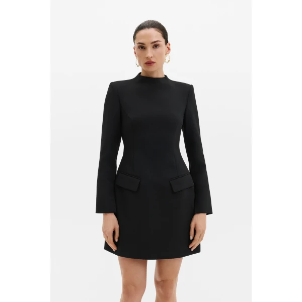 By Malina Leanna Mini Dress in Black, view 2