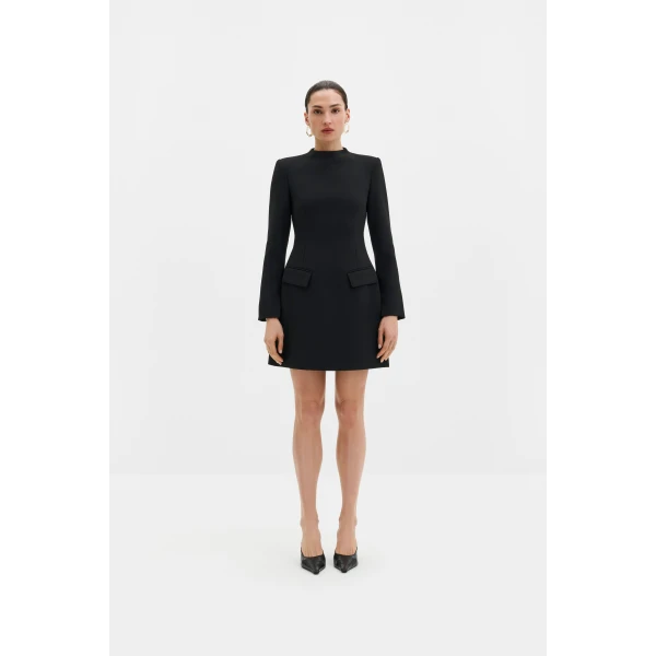 By Malina Leanna Mini Dress in Black, view 3