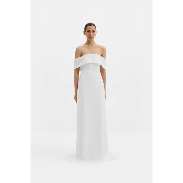 By Malina Leia Gown in Ivory, view 2