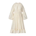 By Malina Leontine Midi Dress in Pearl