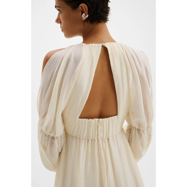 By Malina Leontine Midi Dress in Pearl, view 5