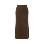 By Malina Leya Midi Skirt in Dark Brown By Malina Leya Midi Skirt in Dark Brown