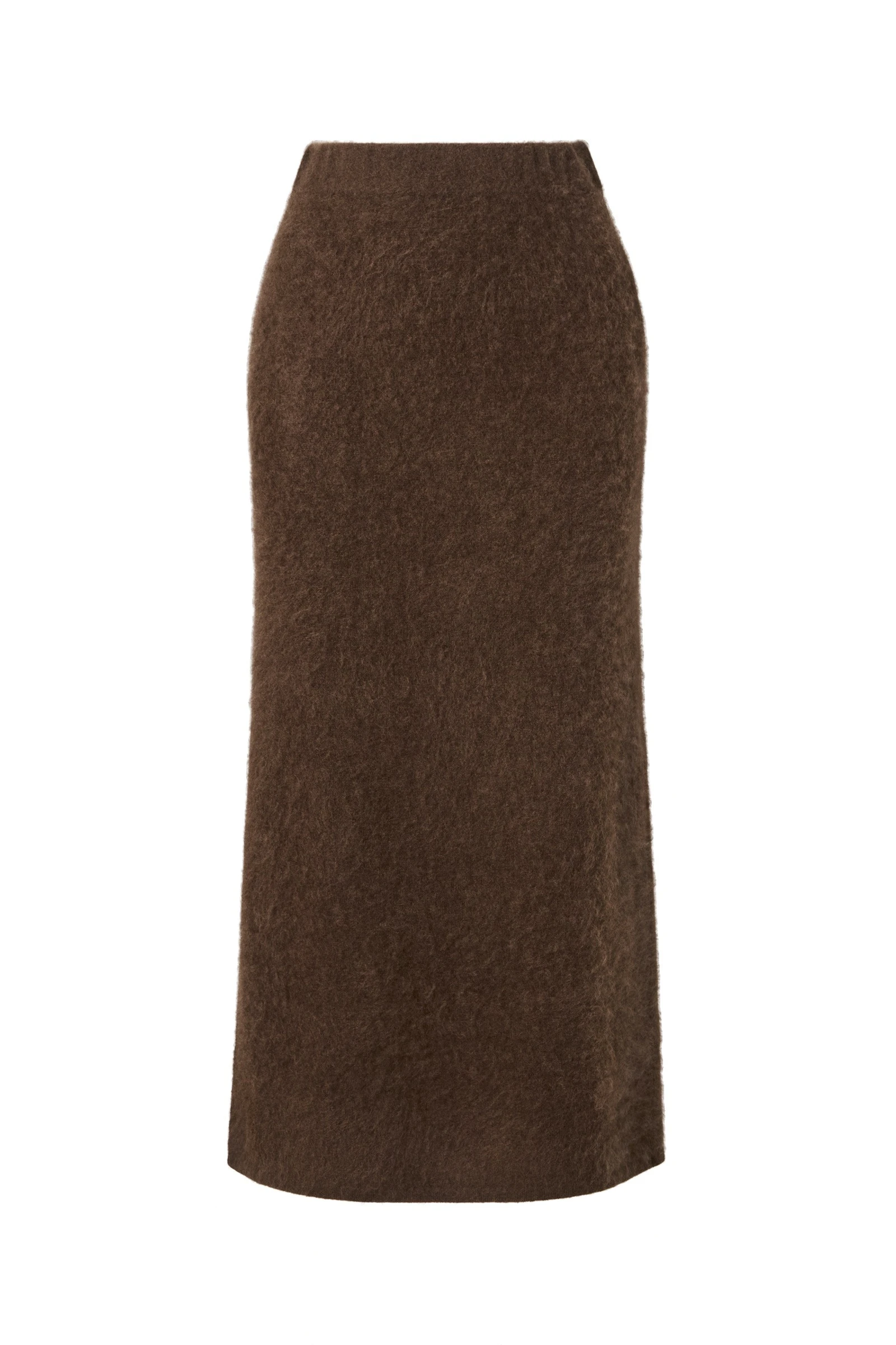 By Malina Leya Midi Skirt in Dark Brown By Malina Leya Midi Skirt in Dark Brown