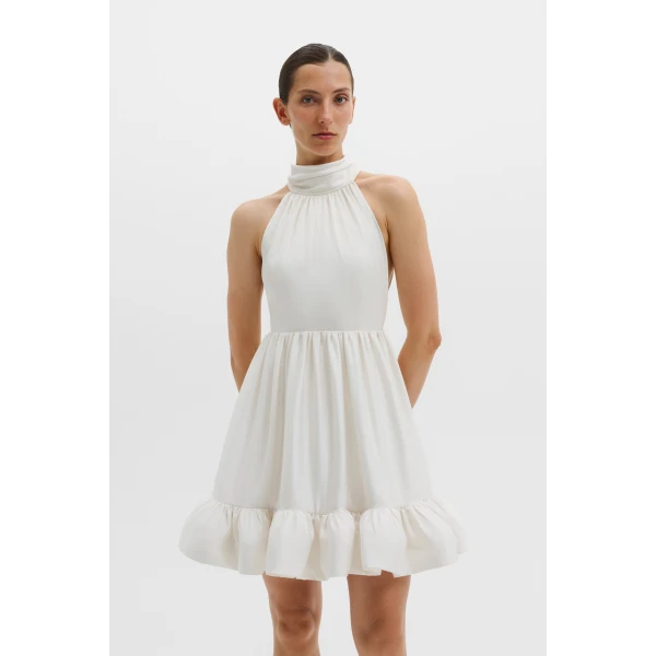 By Malina Liana Mini Dress in Cream, view 3