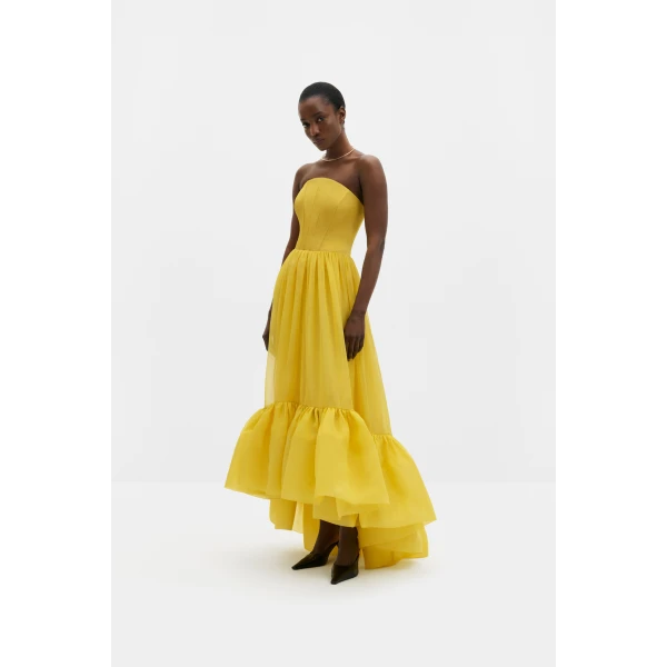 By Malina Lilou Maxi Dress in Mango, view 2