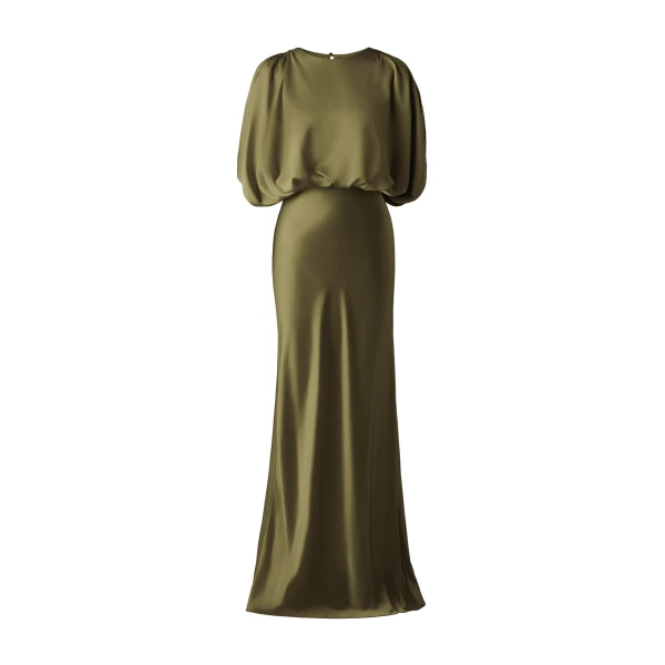 Linhe Maxi Dress in Moss Green