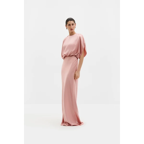 By Malina Linhe Maxi Dress in Soft Pink, view 2