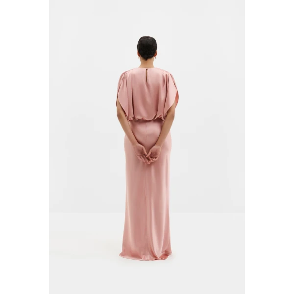 By Malina Linhe Maxi Dress in Soft Pink, view 3