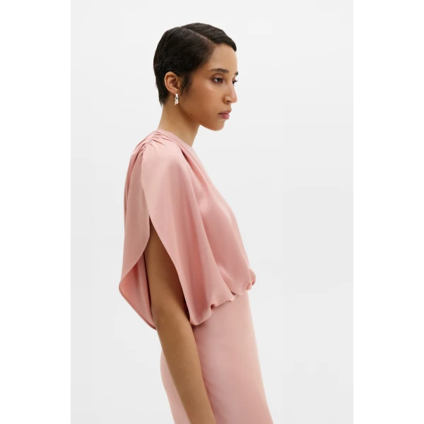 By Malina Linhe Maxi Dress in Soft Pink, view 4