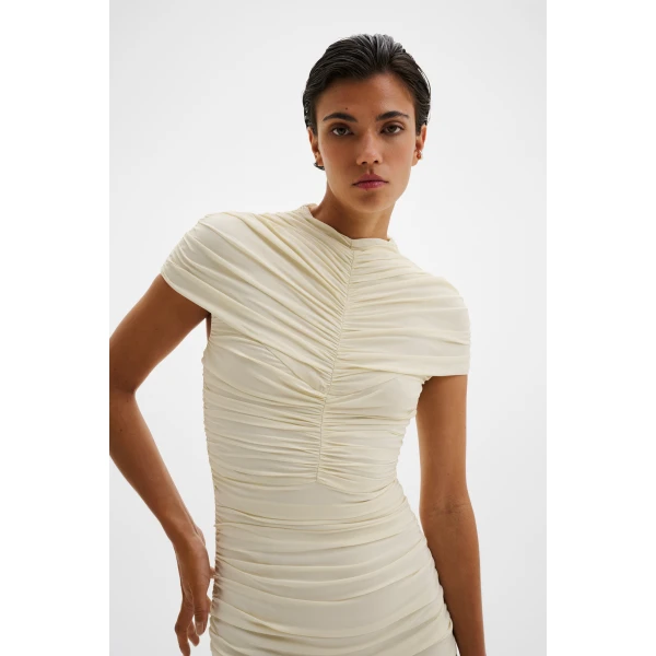 By Malina Loana Maxi Dress in Pearl, view 5