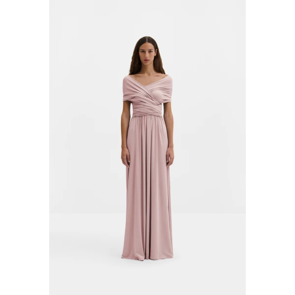 By Malina Lola Maxi Dress in Blush, view 2