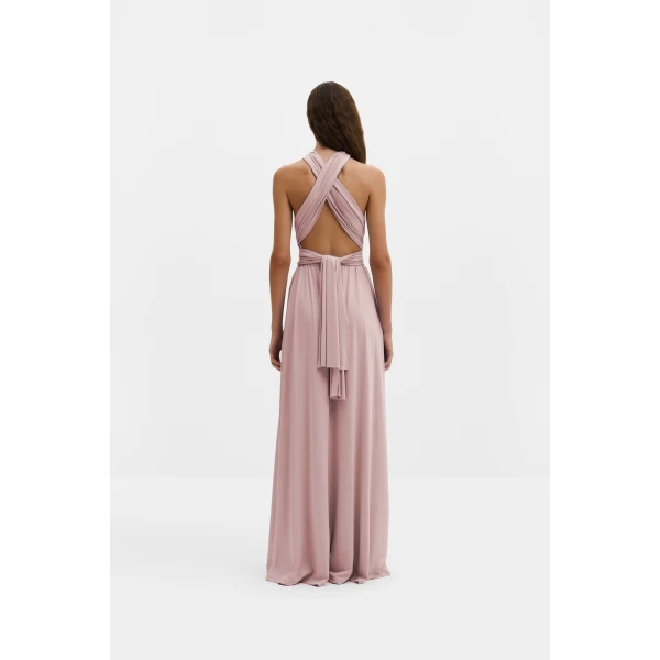By Malina Lola Maxi Dress in Blush, view 3