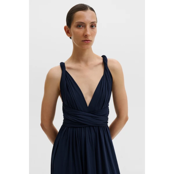 By Malina Lola Maxi Dress in Dark Blue, view 4