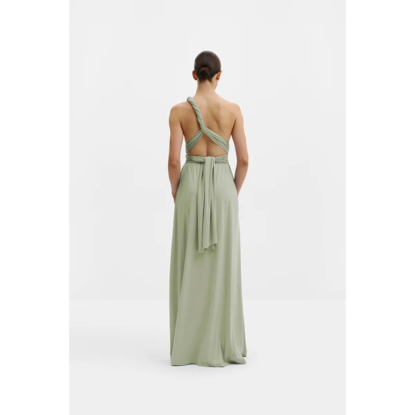 By Malina Lola Maxi Dress in Sage, view 3