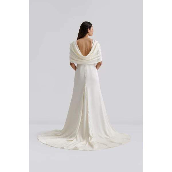 By Malina Louise Gown in Cream, view 3